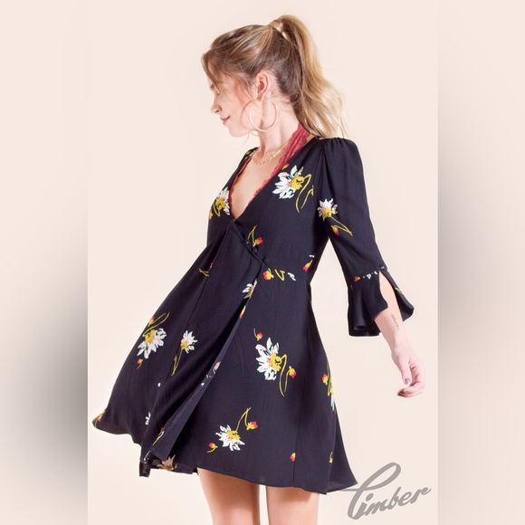 Free People Dresses & Skirts - Free People Black Floral Dress